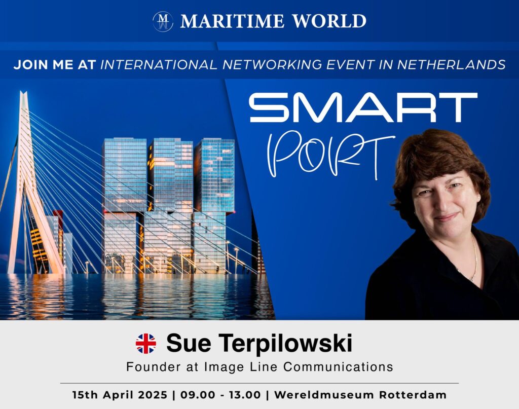 Smart Port Maritime World speaker and moderator banner Sue Terpilowski